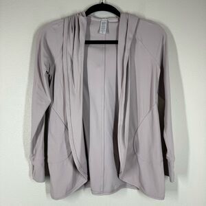 Ivivva Girls Lululemon Hooded Cardigan Wrap Baby Pink Pockets Size 8